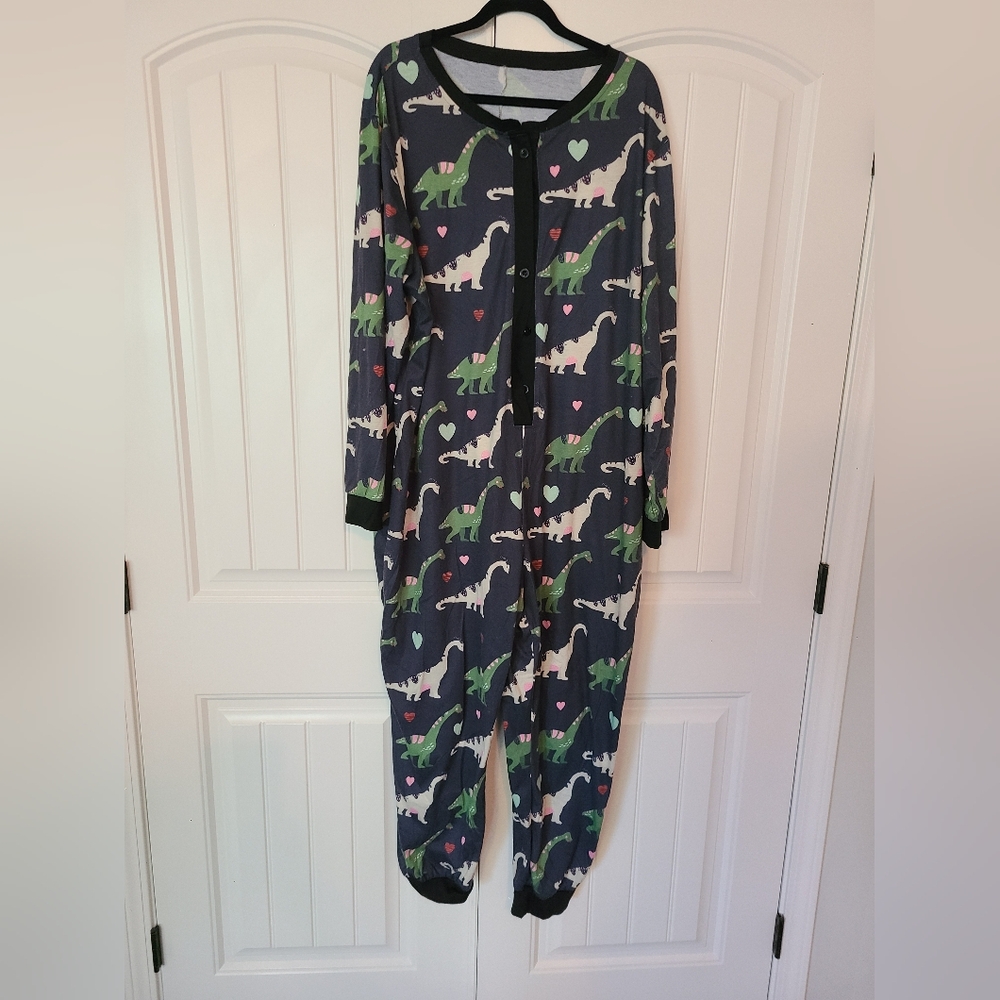 Dinosaur Print Pajama Onesie